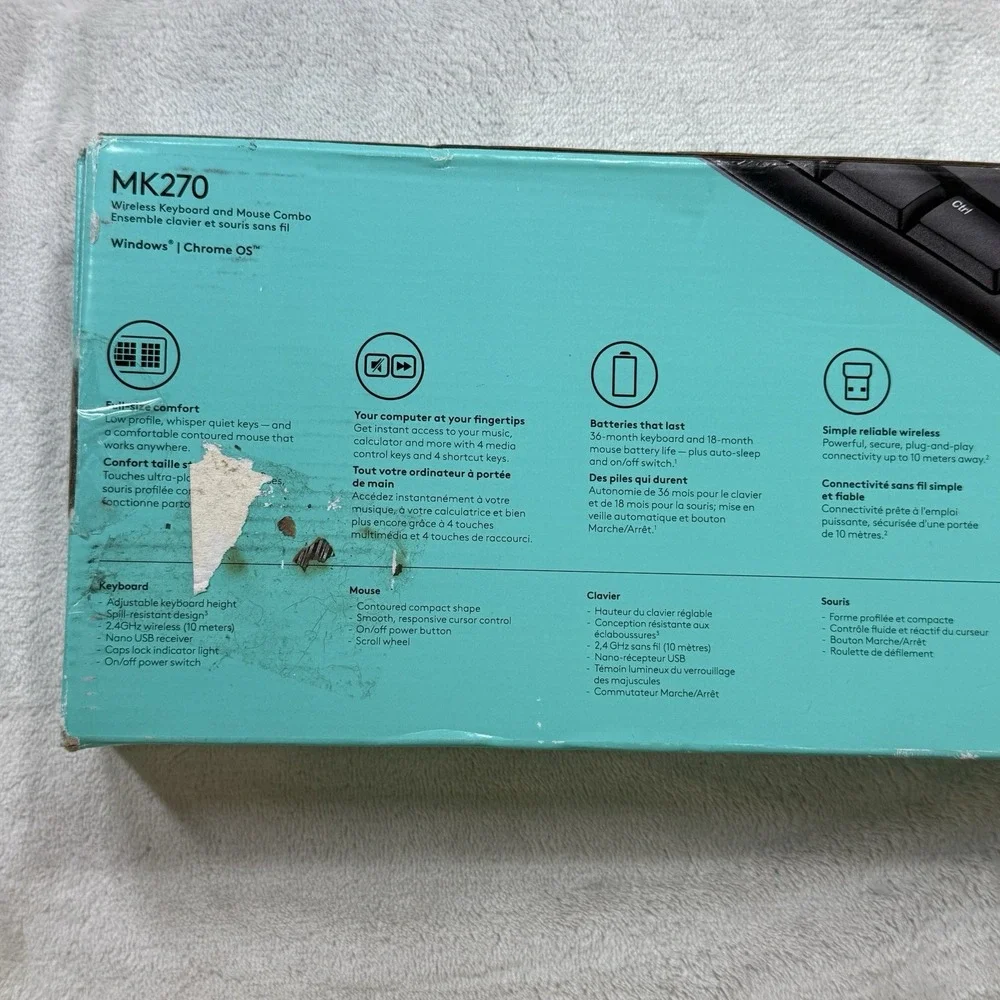 Logitech MK270 Wireless Keyboard Mouse Combo Sealed New OEM Keyboard & Mouse